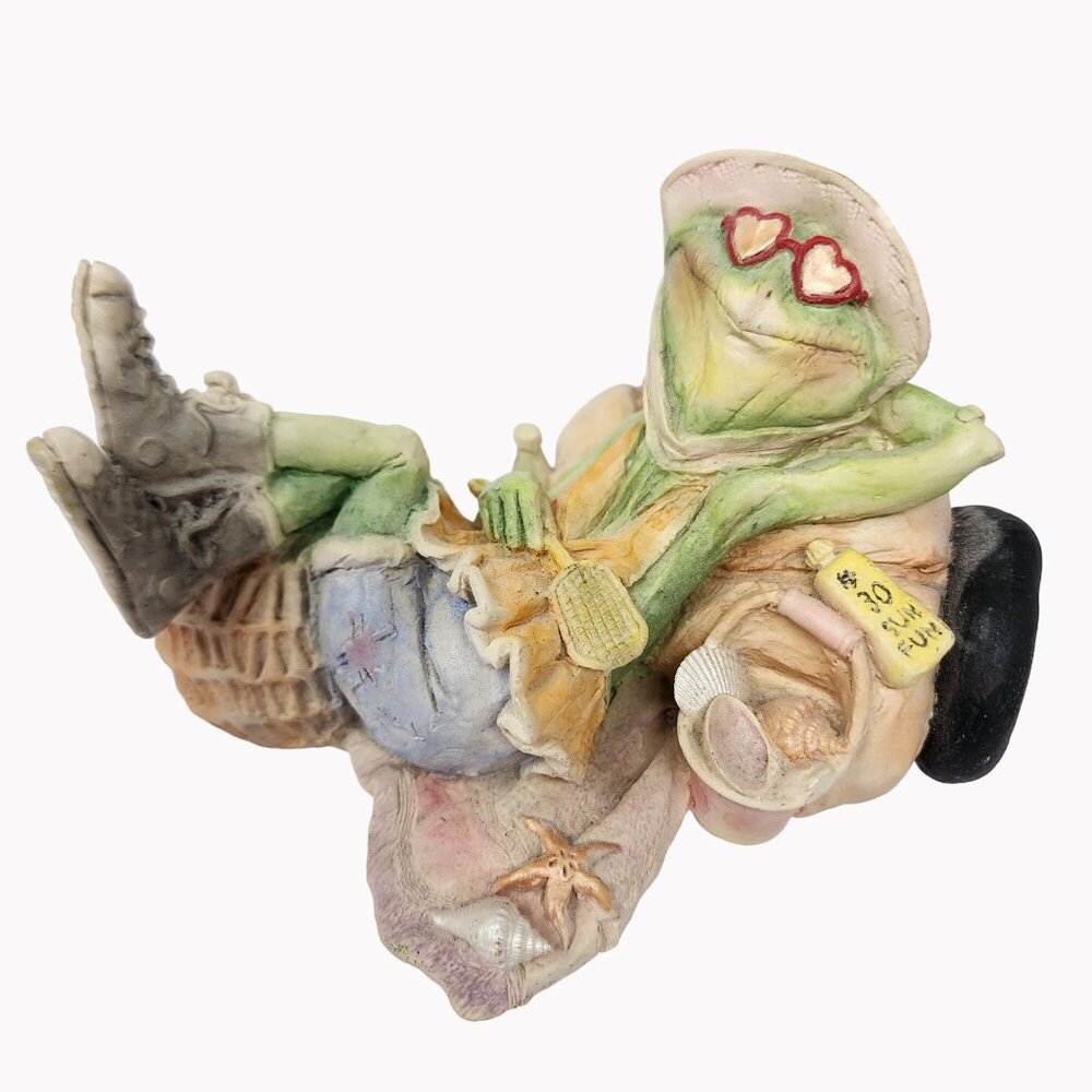 Tillie The Frog Figurine By Jessica De Stefano "Catching A Few Rays" 1992